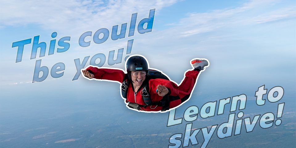 Video compilation of learning to skydive
