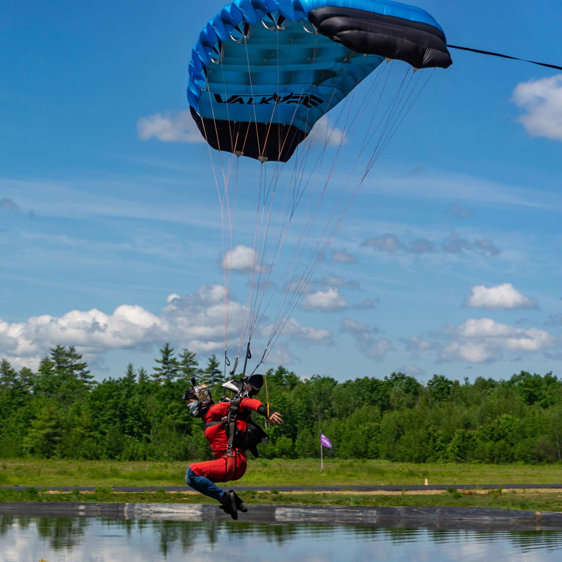 skydiving swooping