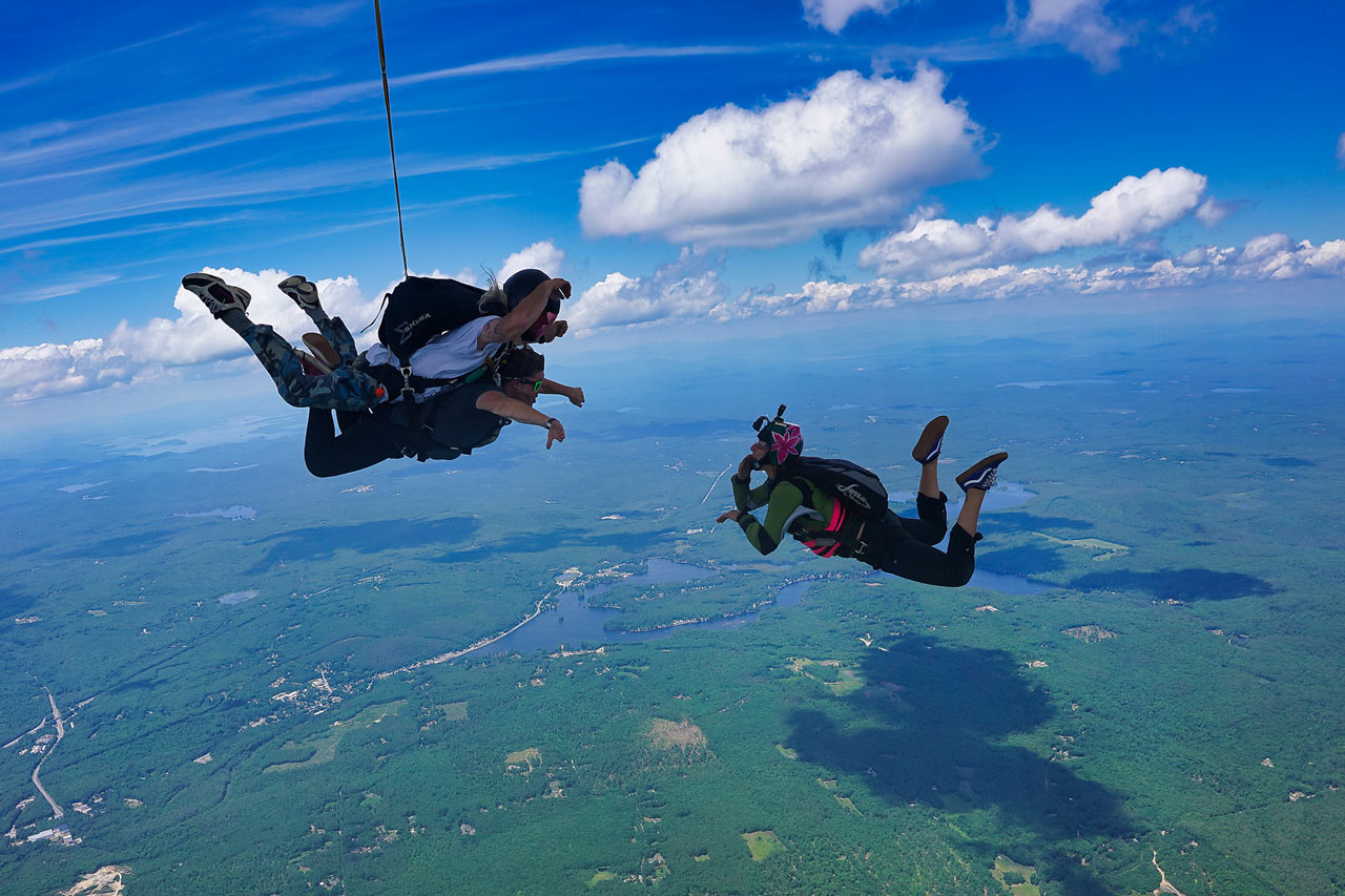 skydiving video first time