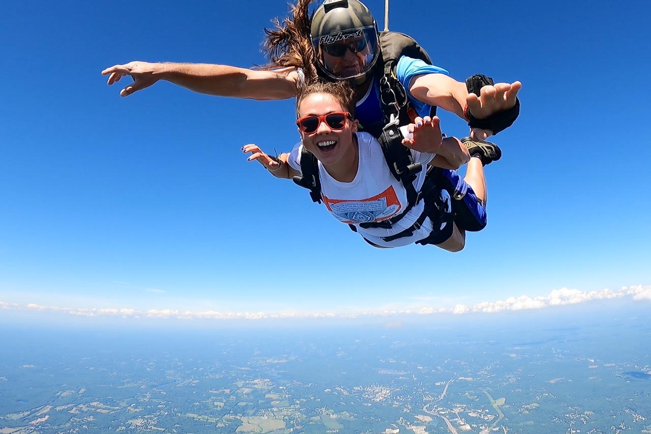 hair while skydiving